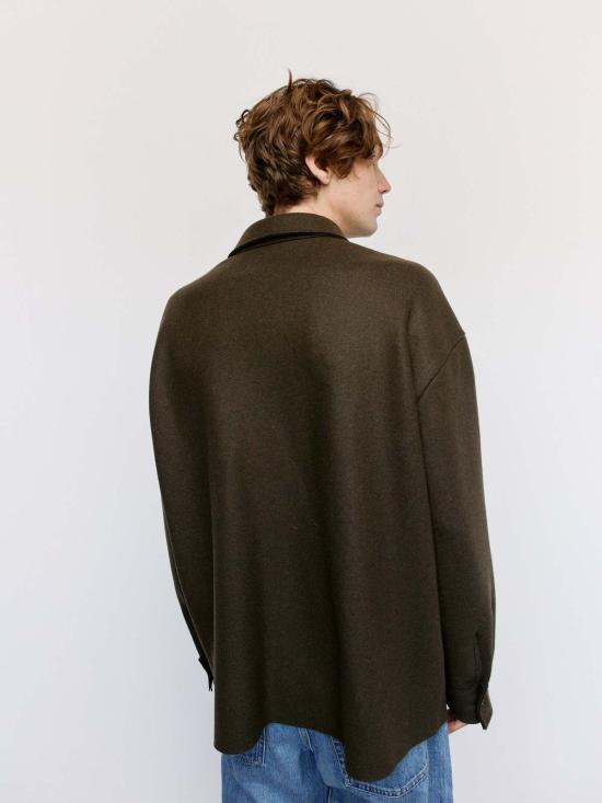  질샌더 긴팔 셔츠 질 샌더 피클 더블 페이스 컴팩트 울 - JIL SANDER