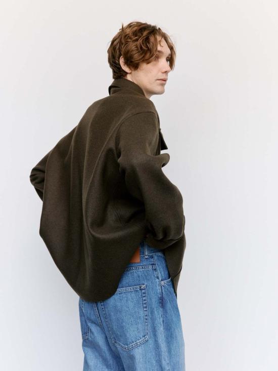  질샌더 긴팔 셔츠 질 샌더 피클 더블 페이스 컴팩트 울 - JIL SANDER