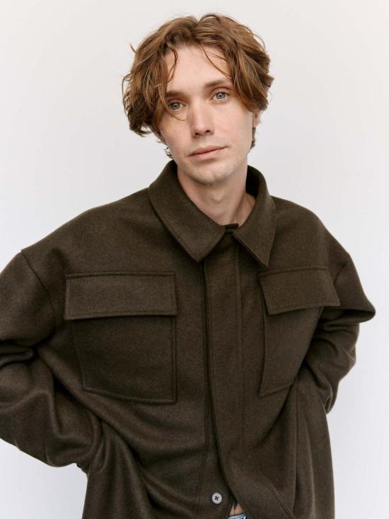  질샌더 긴팔 셔츠 질 샌더 피클 더블 페이스 컴팩트 울 - JIL SANDER