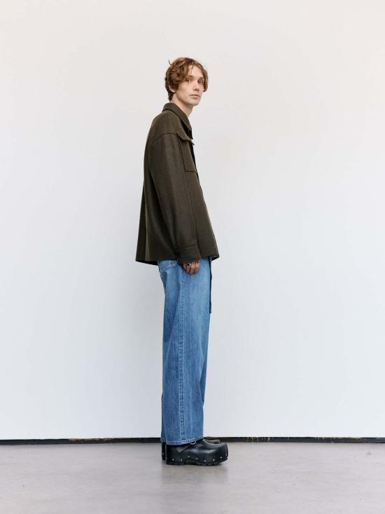  질샌더 긴팔 셔츠 질 샌더 피클 더블 페이스 컴팩트 울 - JIL SANDER