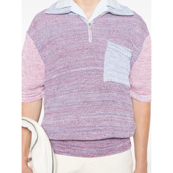 25SS 페데리코 시나 반팔 티셔츠 FCS25 KTP05 01 AMARE BLUE RED - FEDERICO CINA