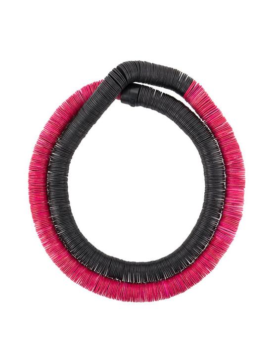 25SS 머니스 목걸이/팬던트 24708A BLACK ACACIA FUXIA - MONIES