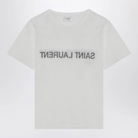 25SS 생로랑 반팔 티셔츠 665234Y37AW Multicolor