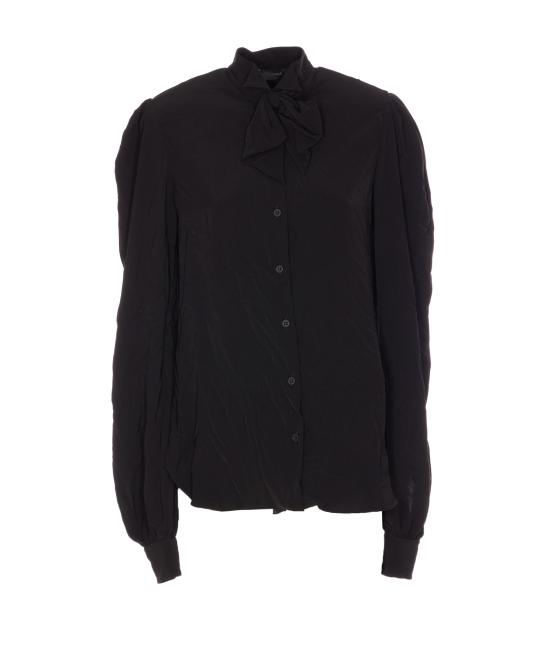 25SS 발렌시아가 셔츠 814140 TRO211000 Black