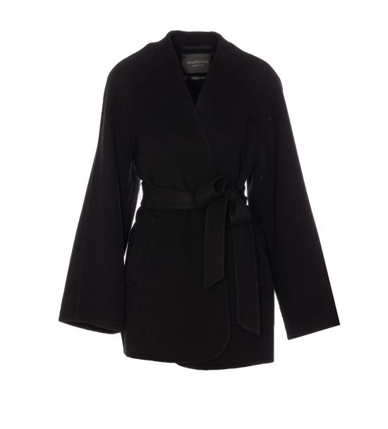 25SS 발렌시아가 코트 814491 TRU301000 Black