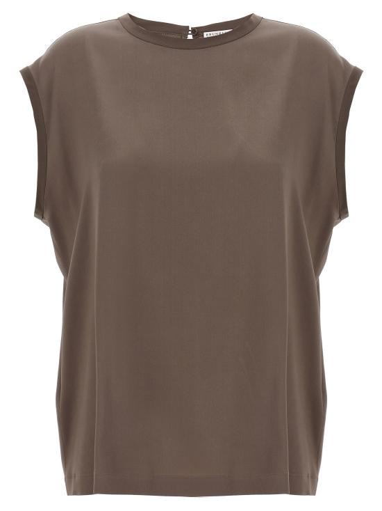 25SS 브루넬로 쿠치넬리 블라우스 M0C59EH500C2925 Brown