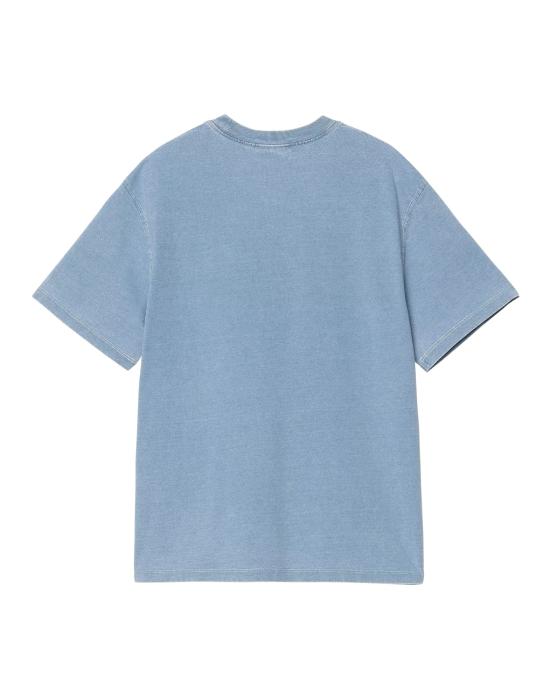 25SS 칼하트 WIP 반팔 티셔츠 티셔츠 여성 I034648 9MGD INGO 라이트 블루 가먼트 다이 카하트 WIP - CARHARTT WIP