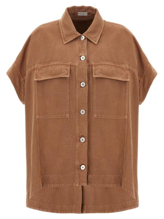 25SS 브루넬로 쿠치넬리 셔츠 ML996FX726C2867 BROWN