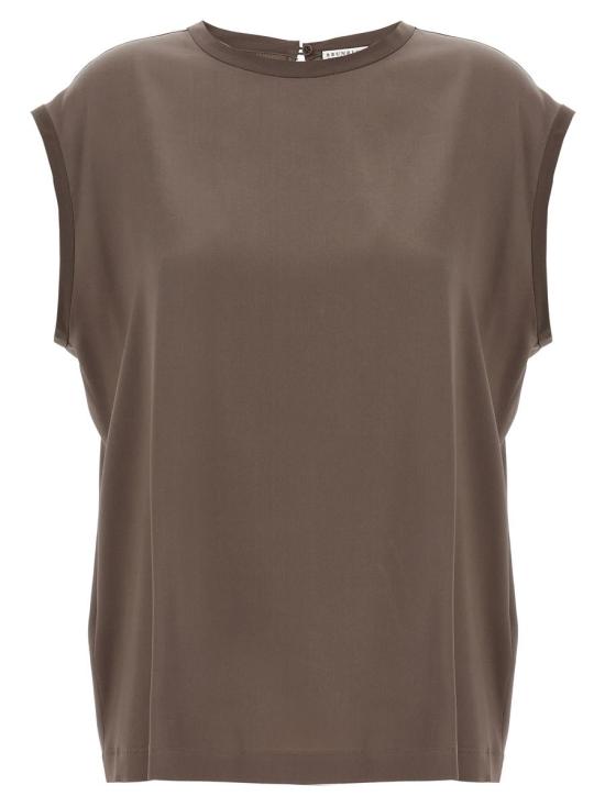 25SS 브루넬로 쿠치넬리 블라우스 M0C59EH500C2925 BROWN