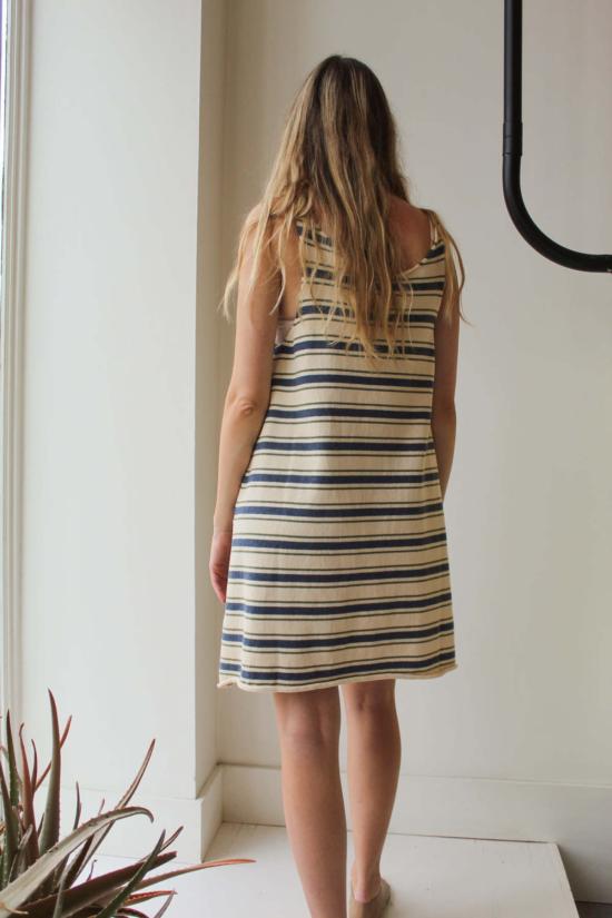  Idun 숏 원피스 Thea 드레스 머랭 카키/타히티 스트라이프 - OTHER BRANDS