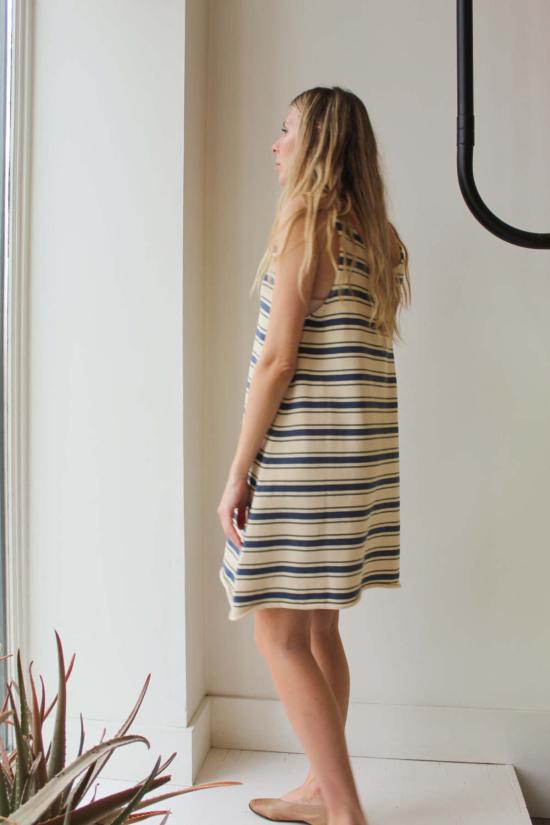  Idun 숏 원피스 Thea 드레스 머랭 카키/타히티 스트라이프 - OTHER BRANDS