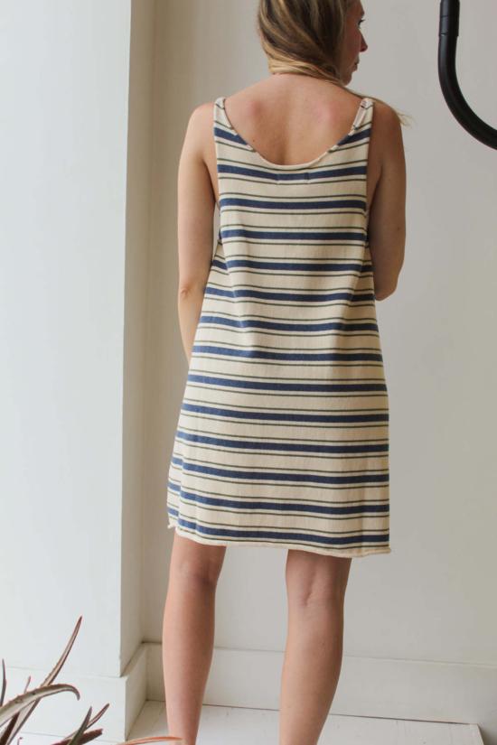  Idun 숏 원피스 Thea 드레스 머랭 카키/타히티 스트라이프 - OTHER BRANDS