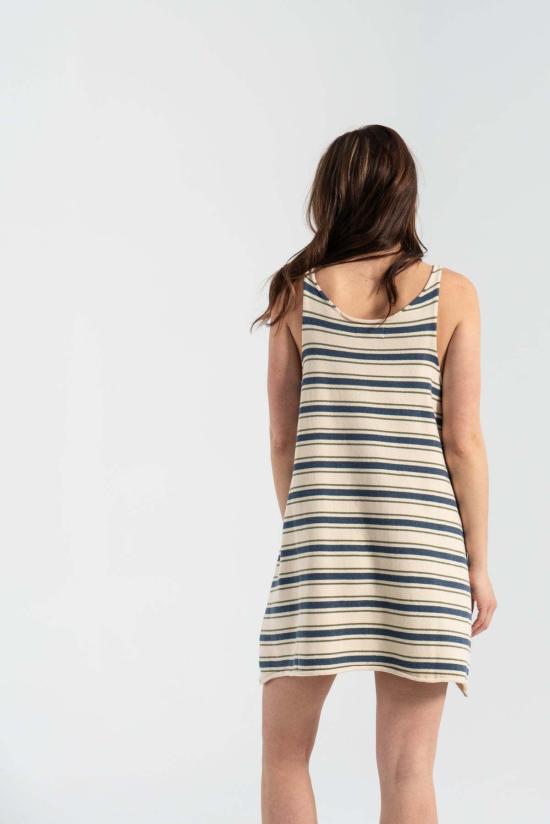  Idun 숏 원피스 Thea 드레스 머랭 카키/타히티 스트라이프 - OTHER BRANDS
