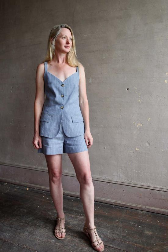  바네사브루노 블라우스 Vanessa Bruno Elai 탑 블랑/블루