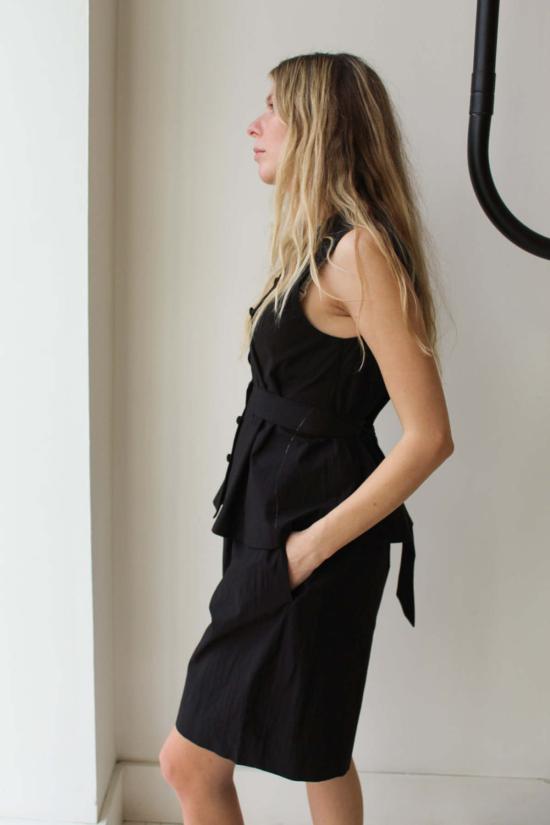  이둔 베스트 플로 웨이스트코트 블랙 - IDUN