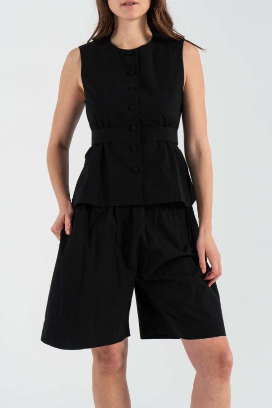  이둔 베스트 플로 웨이스트코트 블랙 - IDUN