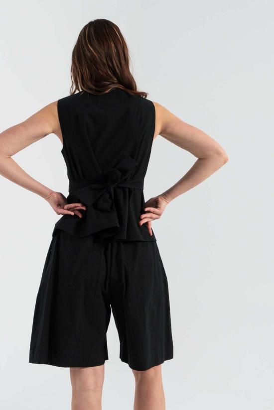  이둔 베스트 플로 웨이스트코트 블랙 - IDUN