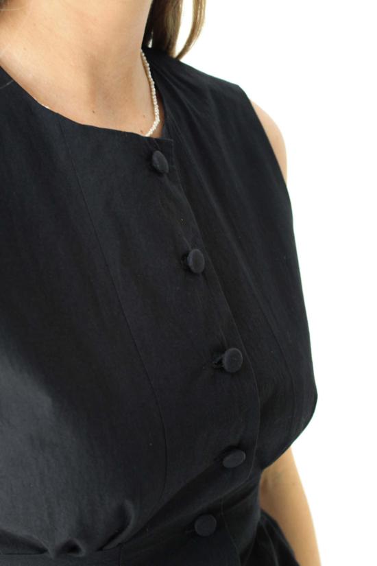  이둔 베스트 플로 웨이스트코트 블랙 - IDUN