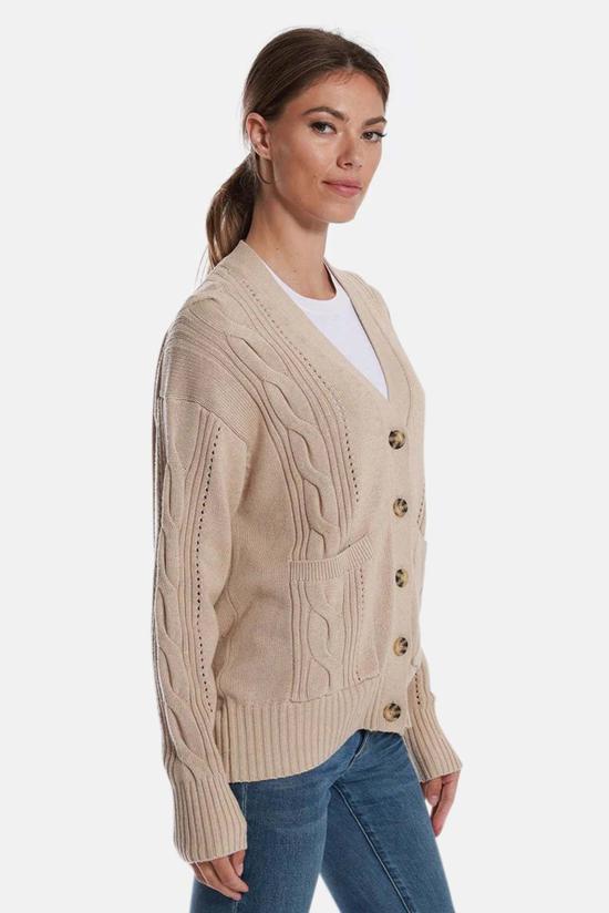  미니 로즈 가디건 코튼 캐시미어 오버사이즈 카디건 브라운 슈거 - MINNIE ROSE