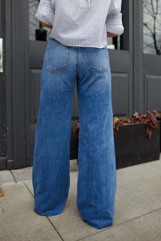  베로니카비어드 데님 팬츠 베로니카 비어드 케이시 미드 라이즈 와이드 레그 진 - VERONICA BEARD