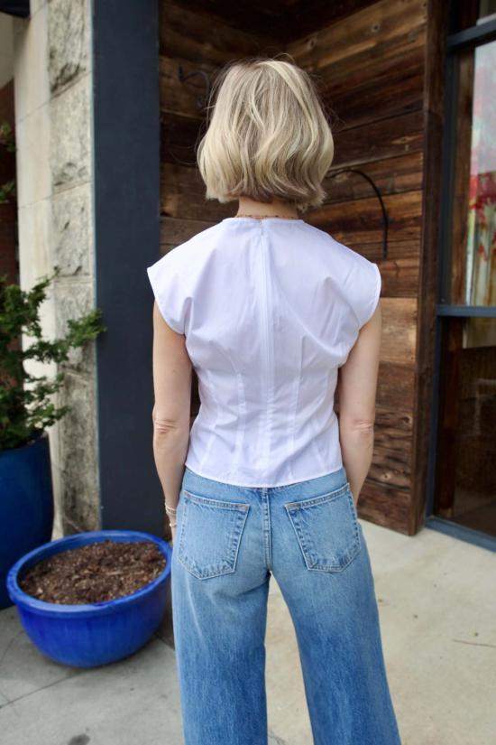  랙앤본 민소매 티셔츠 래그앤본 이네스 팝린  화이트 - RAG & BONE