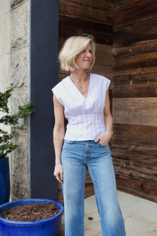  랙앤본 민소매 티셔츠 래그앤본 이네스 팝린  화이트