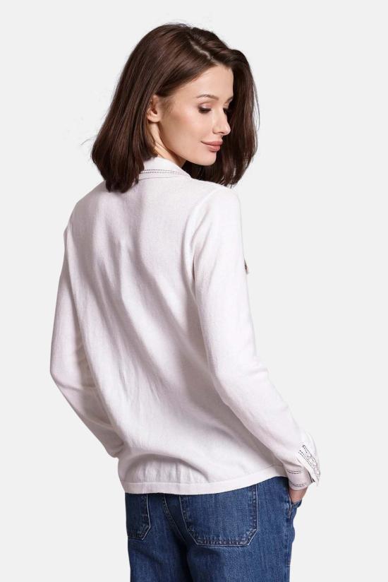  미니 로즈 후드 티셔츠 코튼 캐시미어 펄 버튼 셔츠 화이트 - MINNIE ROSE