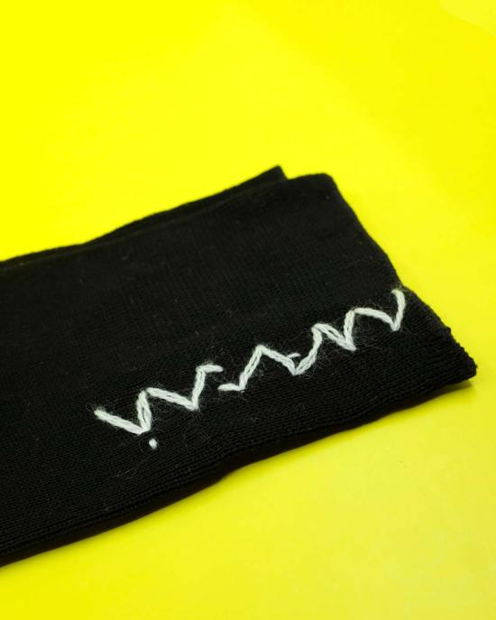  마르니 양말 리브 코튼 롱 삭스 블랙 - MARNI