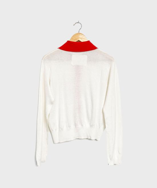  카미엘 포트젠스 가디건 CAFM241PRCD003RD WHITE RED DOM - CAMIEL FORTGENS