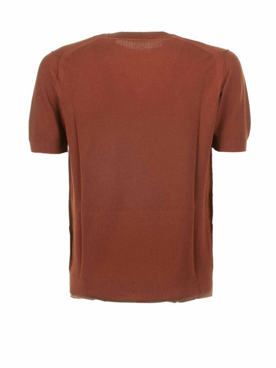  파올로 페코라 반팔 티셔츠 A021F1004526 Brown - PAOLO PECORA