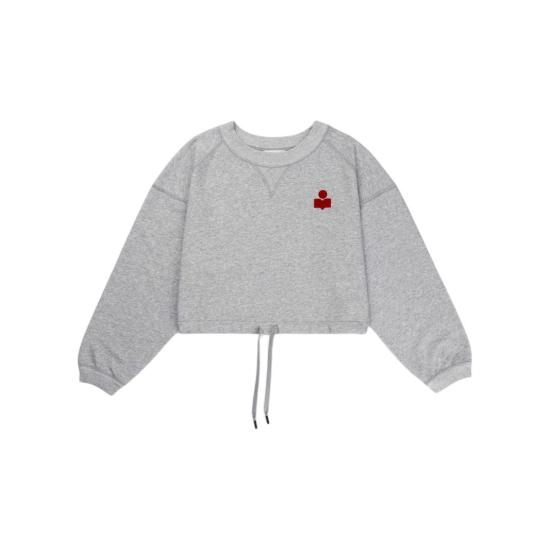 25SS 이자벨마랑 MARGO 마고 로고 스웨트셔츠  SW0005FAA1M07EGYRD GREY RED DOM