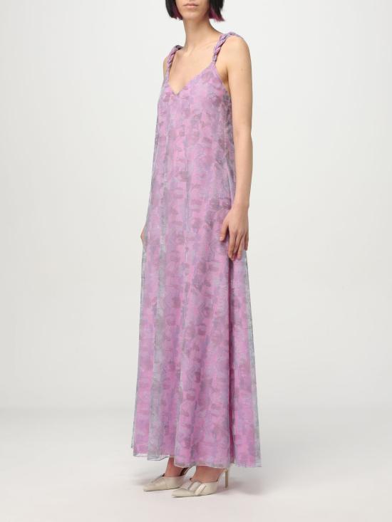 25SS 엠포리오 아르마니 롱 원피스 EW001543TE13530 F8074 Pink - EMPORIO ARMANI