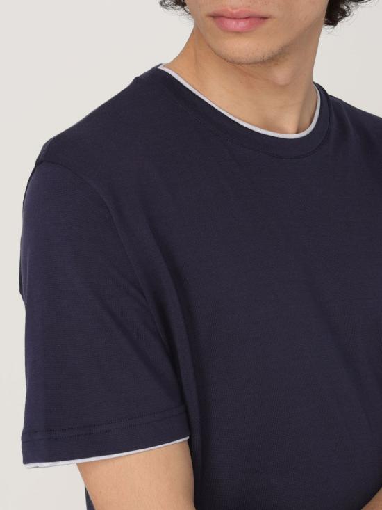 25FW 일레븐티 반팔 티셔츠 X75TSHH04TES0H077 11 13 Blue - ELEVENTY