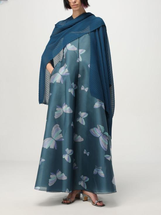 25SS 엠포리오 아르마니 롱 원피스 EW001541TE13440 P7003 Gnawed Blue - EMPORIO ARMANI