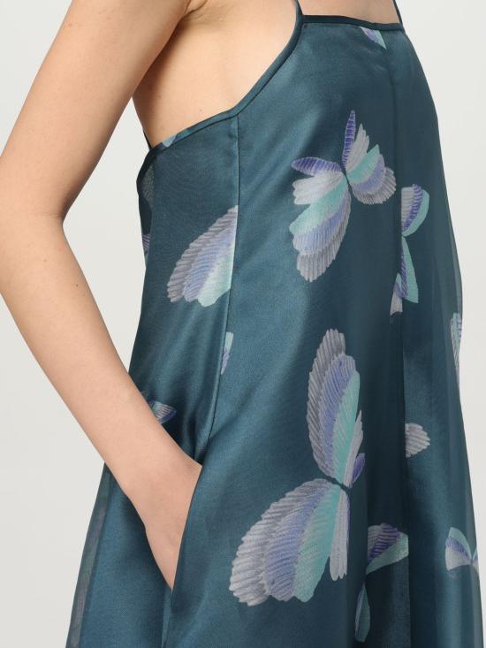 25SS 엠포리오 아르마니 롱 원피스 EW001541TE13440 P7003 Gnawed Blue - EMPORIO ARMANI