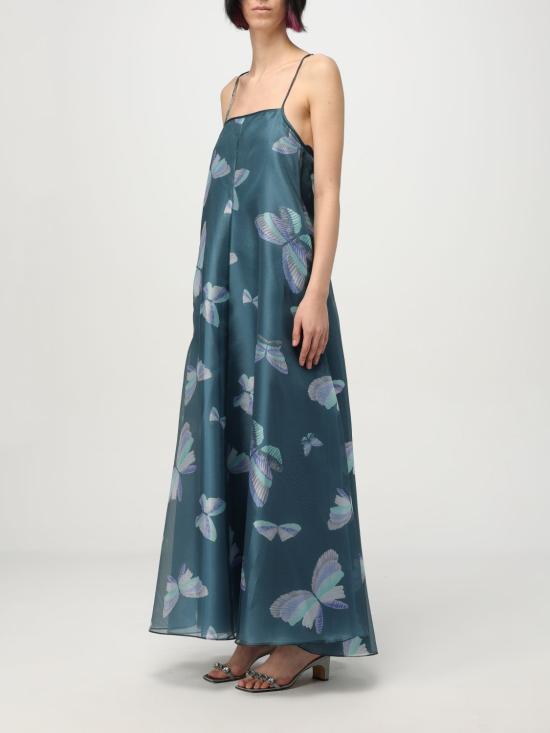 25SS 엠포리오 아르마니 롱 원피스 EW001541TE13440 P7003 Gnawed Blue - EMPORIO ARMANI