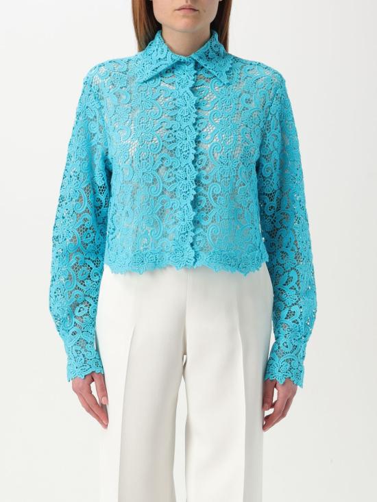 25SS 에르마노 설비노 블라우스 D464K615 HGJ 65123 Turquoise