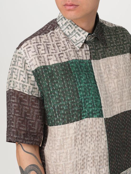 25FW 펜디 반팔 셔츠 FS0795AU73 F1RFY Beige - FENDI