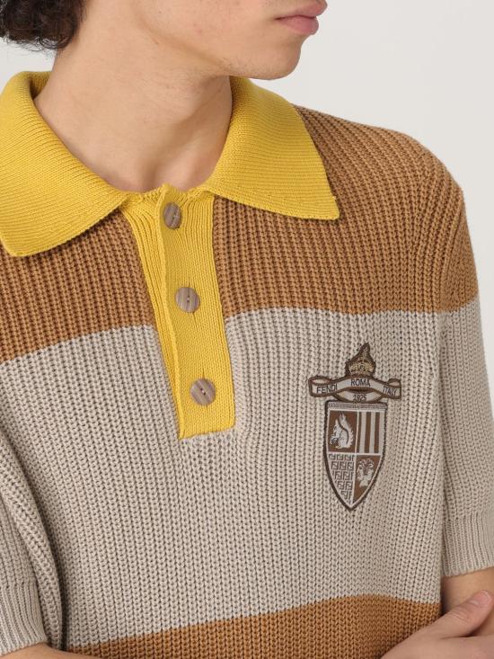 25FW 펜디 폴로 티셔츠 FZC370AU7S F1RWW Grey - FENDI