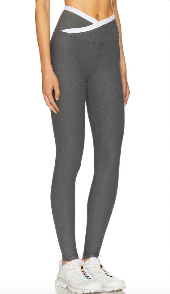  비욘드 요가 레깅스 Beyond Yoga Spacedye Outlines 하이웨이스트 미디  True Gray Heather - BEYOND YOGA