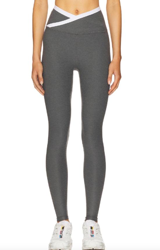  비욘드 요가 레깅스 Beyond Yoga Spacedye Outlines 하이웨이스트 미디  True Gray Heather - BEYOND YOGA