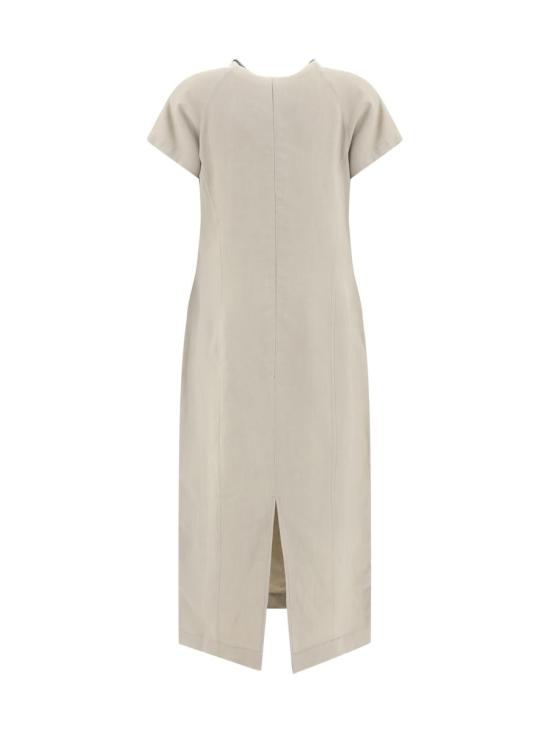 25SS 브루넬로 쿠치넬리 미디 원피스 MH126AHB51 C3095 Beige - BRUNELLO CUCINELLI