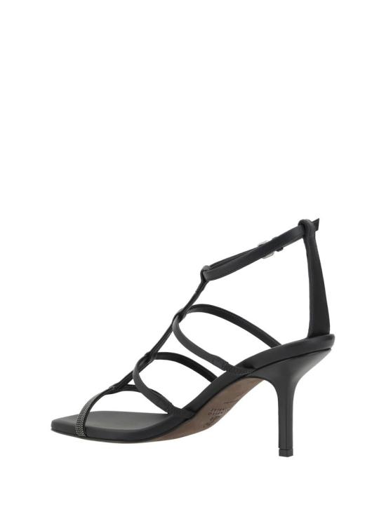 25SS 브루넬로 쿠치넬리 샌들 MZSKC2982 C101 Black - BRUNELLO CUCINELLI