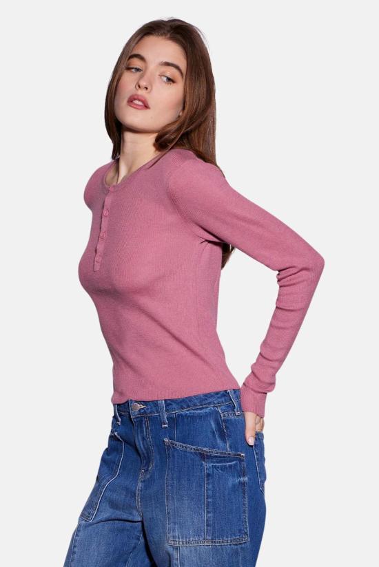  더 타일 클럽 스웨터 타일 클럽 실비아 캐시미어 헨리  모브