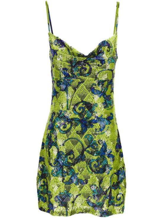 25SS 베르사체 숏 원피스 78HAO9B6 JS443 166 GREEN