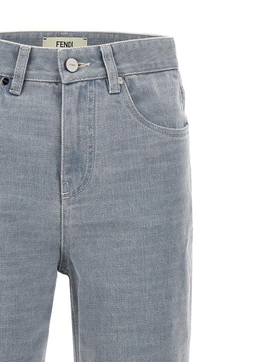 25FW 펜디 데님 팬츠 FLP864ASMBF1RX3 Gray - FENDI