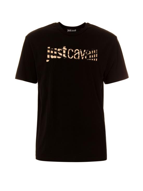 25SS 저스트까발리 반팔 티셔츠 78OAHE21 CJ110899 Black