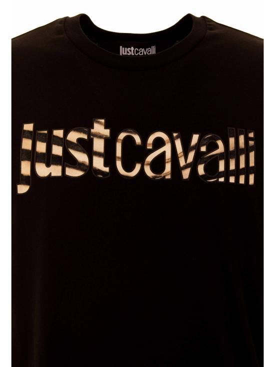 25SS 저스트까발리 반팔 티셔츠 78OAHE21 CJ110899 Black - JUST CAVALLI