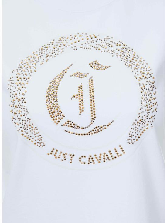 25SS 저스트까발리 반팔 티셔츠 78PAHE13 CJ110G03 White - JUST CAVALLI