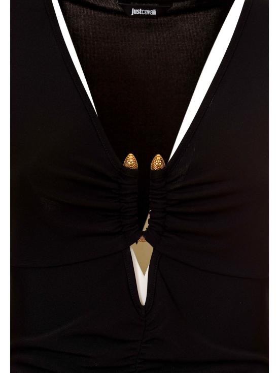 25SS 저스트까발리 긴팔 티셔츠 78PAH619 J0116899 Black - JUST CAVALLI